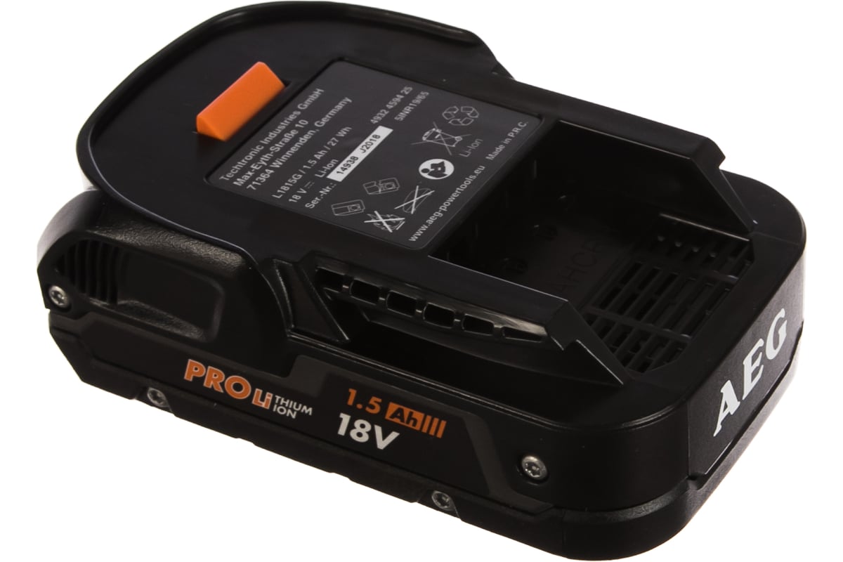 Аккумулятор L1815G (18В; 1.5 А*ч; Li-Ion) AEG 4932459425