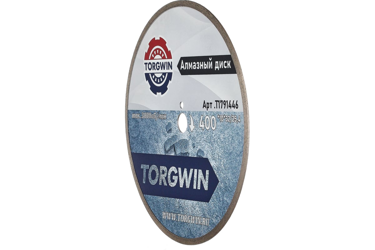 Диск алмазный отрезной по камню и керамики Best for Concrete 400х10х3.2х32/25.4 мм TORGWIN T1791446