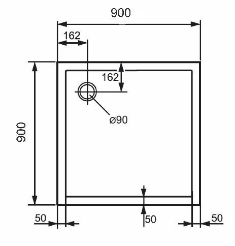 Поддон для душа Huppe Purano 90x90