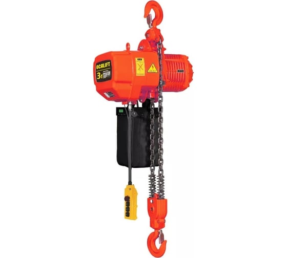 Стационарная цепная таль на крюке OCALIFT 03-02S 3 т, 12 м, 380 в OCA0302SN12m