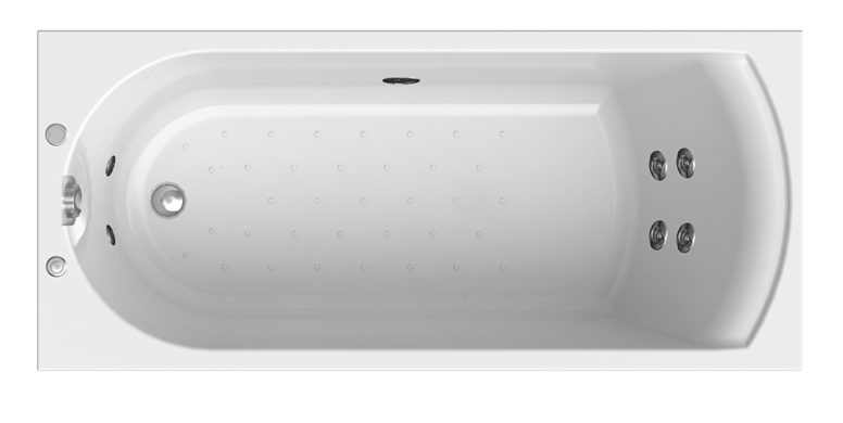 Акриловая ванна Ваннеса Николь 150х70 с г/м Классик хром