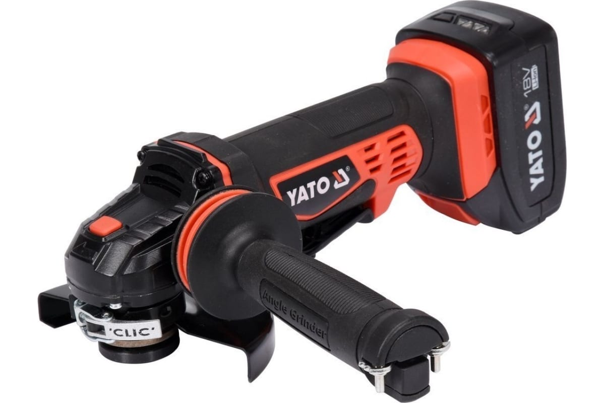 Аккумуляторная углошлифмашина Yato 18 В + 2 аккумулятора YT-82828
