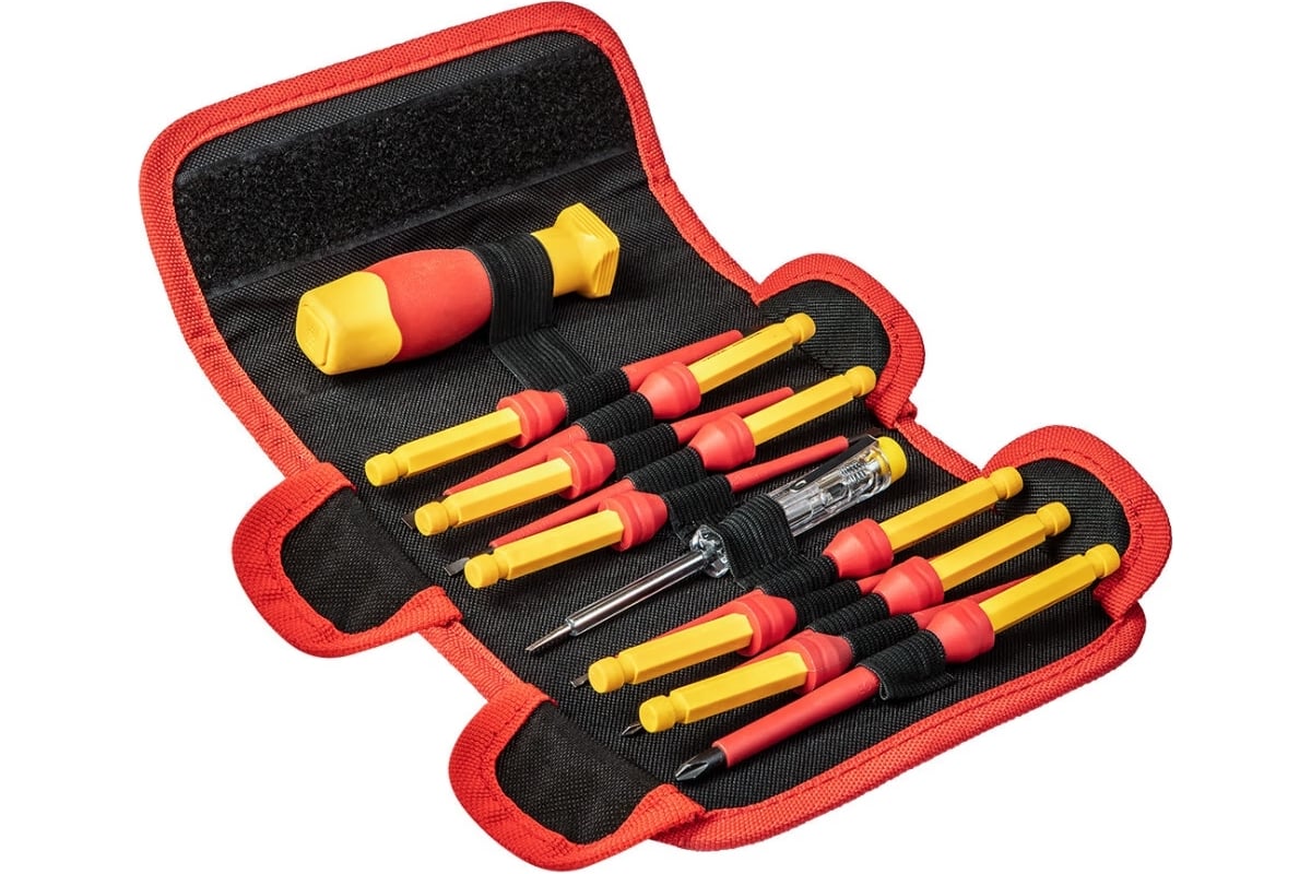 Отверточные наконечники с держателем Neo Tools 1000 В, 12 шт. 01-308