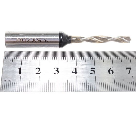 Сверло присадочное монолитное глухое (3.5x35x70 мм; S=10x35 мм; RH) ROTIS 414.03.570R
