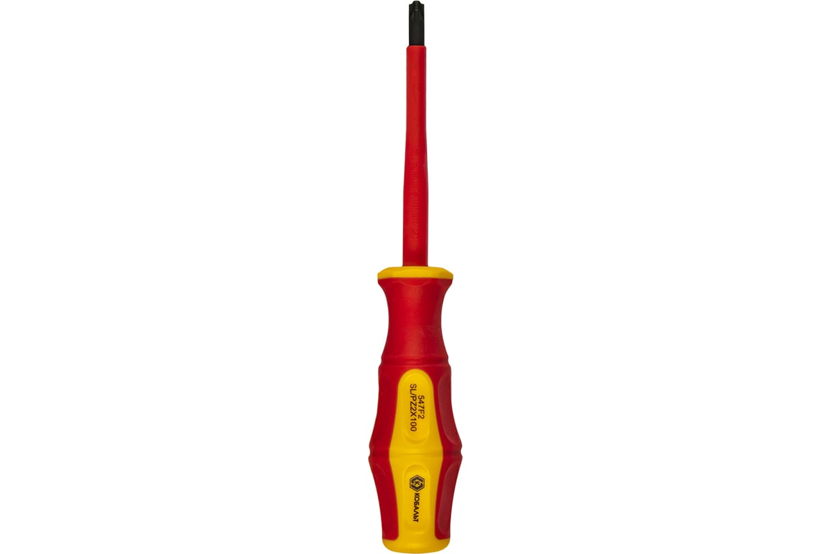 Диэлектрическая отвертка КОБАЛЬТ Ultra Grip FL/PZ-2x100 мм, CR-V, двухкомпонентная рукоятка 799-734