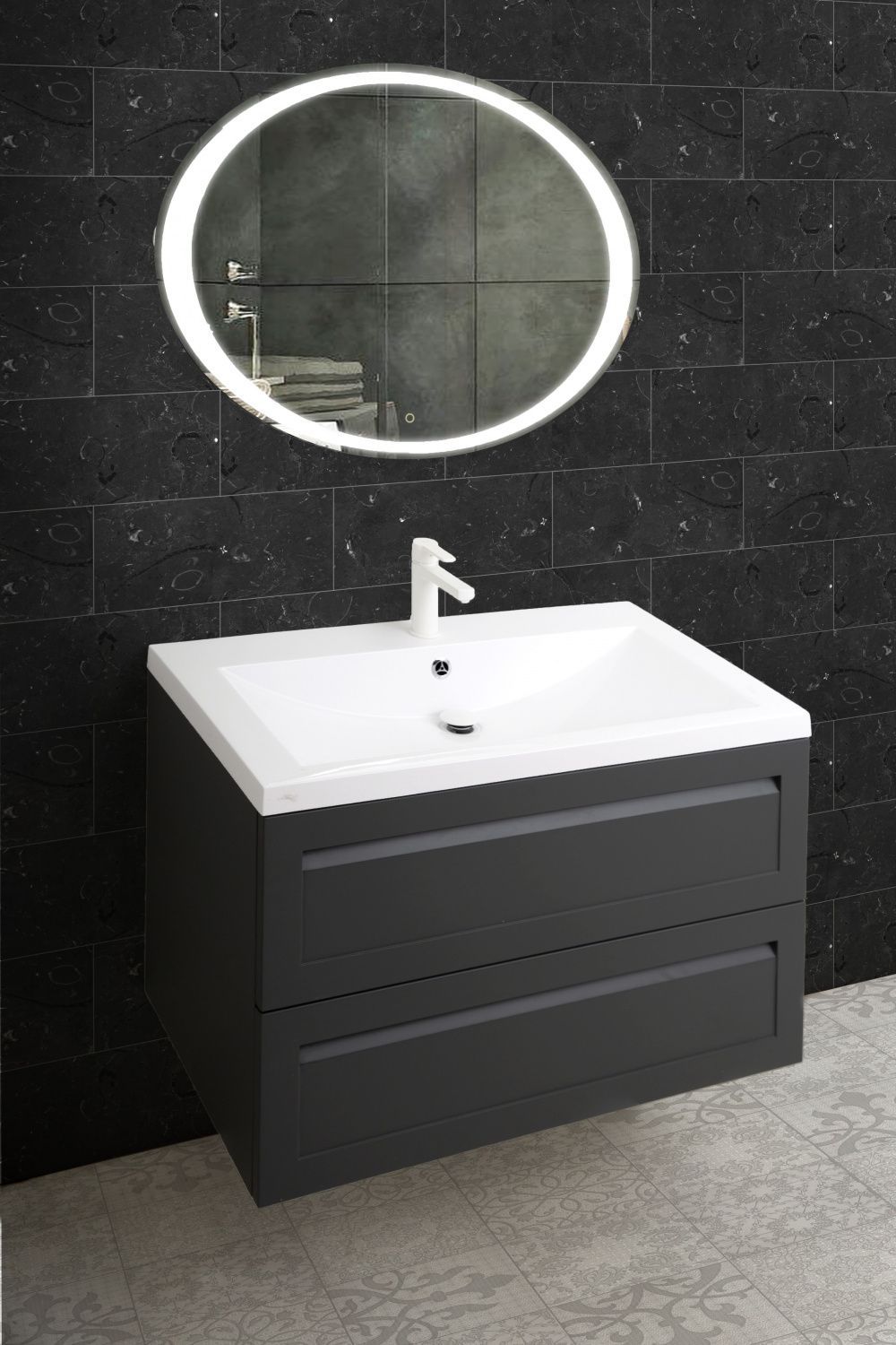 Тумба с раковиной Art&Max Platino 75 см