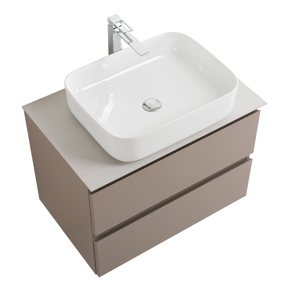 Мебель для ванной BelBagno Kraft 70 см со столешницей, эмаль, Бежевый матовый