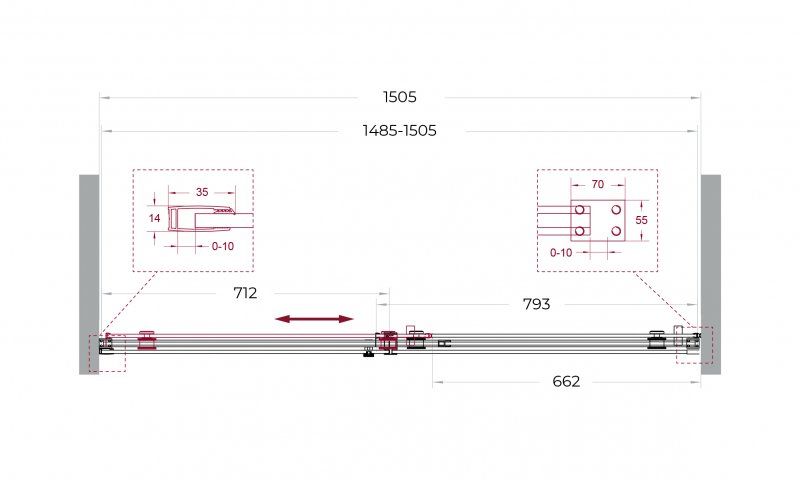 Душевая дверь BelBagno SOFT_CLOSE-2-BF-1-150-C-Cr 150x200 прозрачная, хром