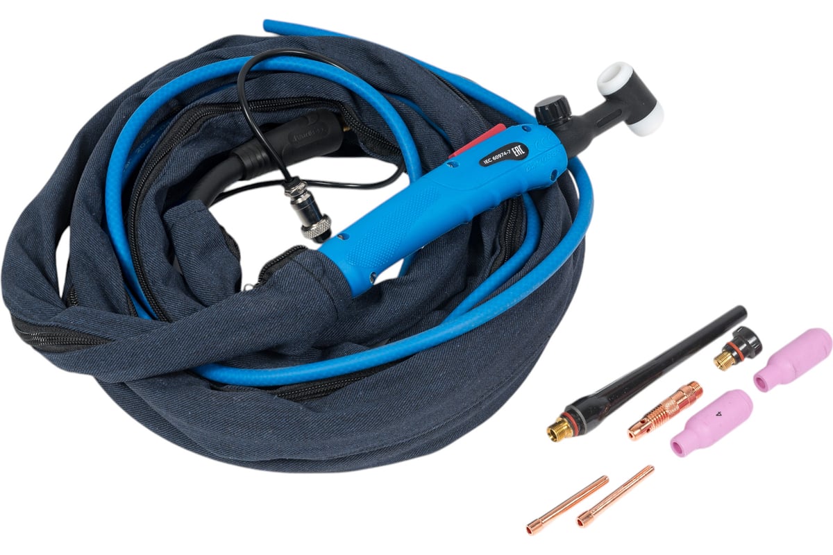 Горелка сварочная TIG WGT-17V 4 м, 150 А Solaris WGT-17V425
