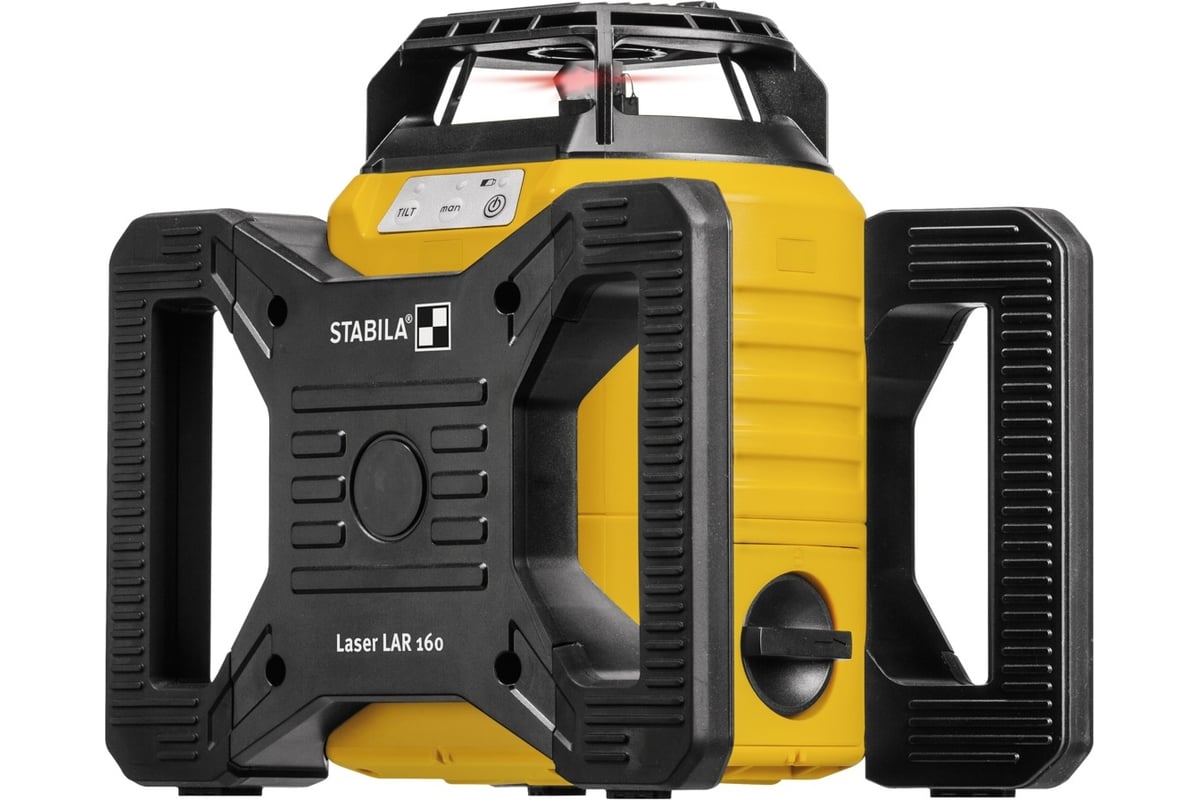 Ротационный лазерный нивелир Stabila LAR 160 + ресивер REC160 RG + строительный штатив BST-S + нивелирная рейка NL + визирная пластина + очки 19241