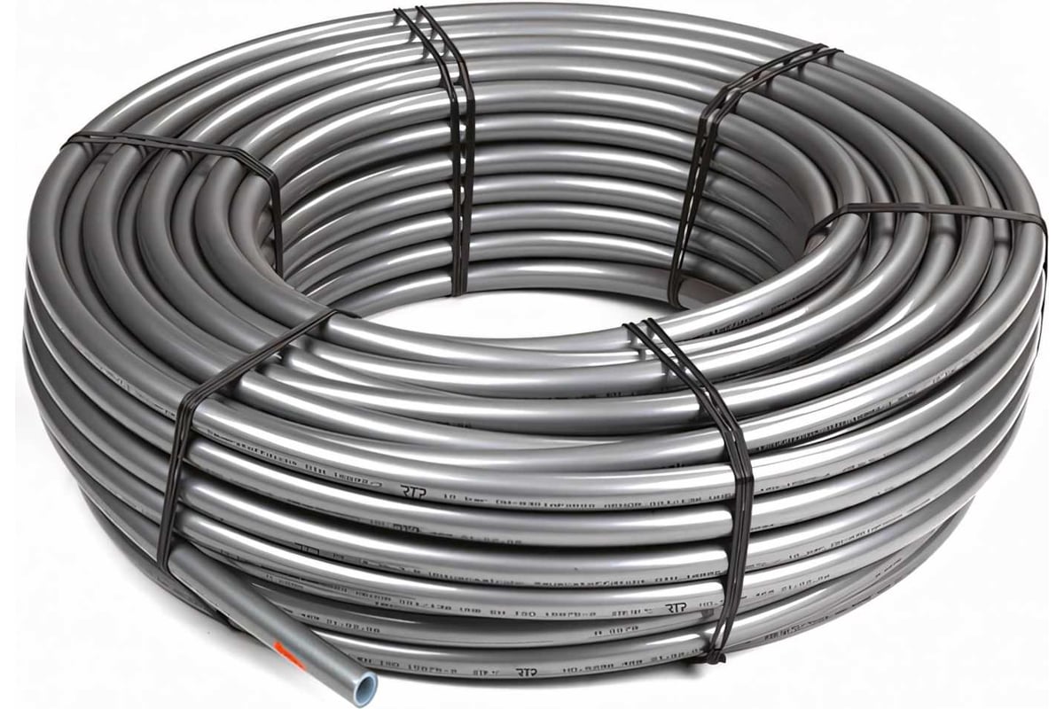 Труба RTP PE-Xa 16x2.2 EVOH 25м серый металлик 26882