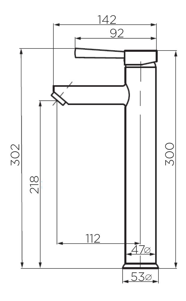 Смеситель для раковины Dorff Logic SS D3002102SS нержавеющая сталь