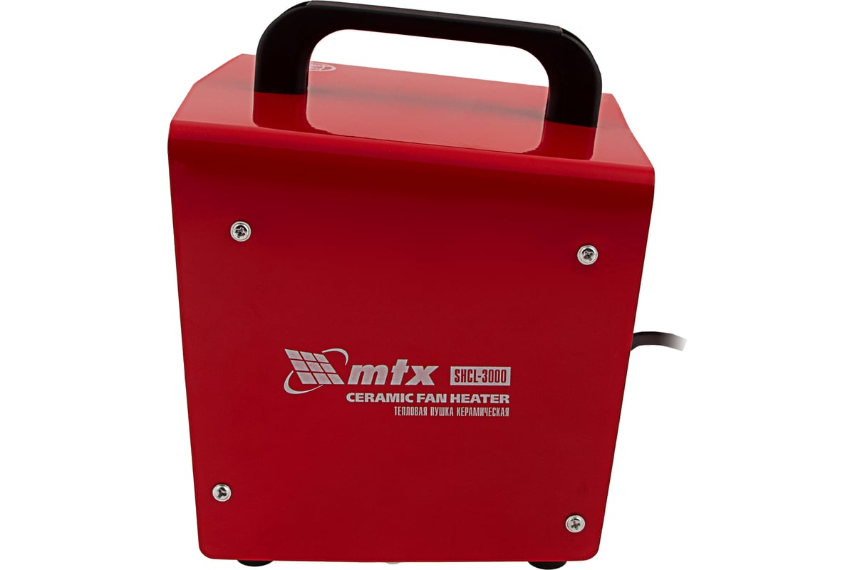 Тепловая керамическая пушка MTX SHCL-3000, квадратная, 230 В, 480 м3/ч, 1/3 кВт 96403