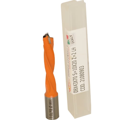 Сверло для глухих отверстий DORIGO HW Ø8x43x70 A.10x20 Z.2 LH 21080903