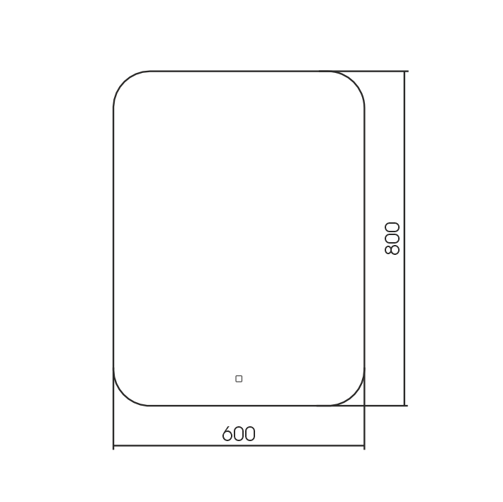 Зеркало Art&Max Modica 60x80 с подсветкой, AM-Mod-600-800-DS-F