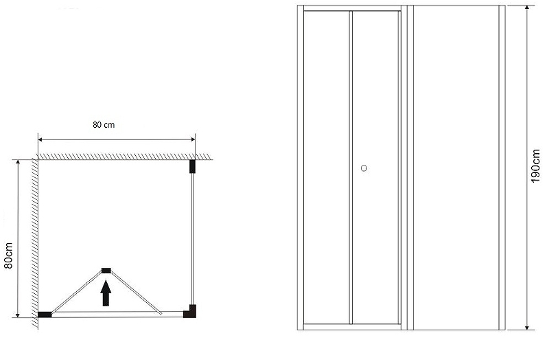 Душевой уголок Grossman Alba2 GR-8080Al2 80x80 прозрачный, хром