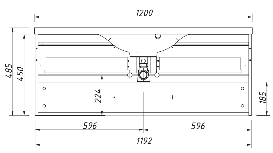 Тумба с раковиной Caprigo Accord 120 см