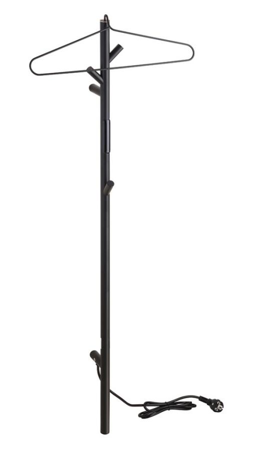 Полотенцесушитель электрический Bemeta 704151010 30W 103x1180 стойка, черный матовый