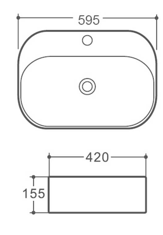 Раковина Vincea VBS-306 59.5  см белый