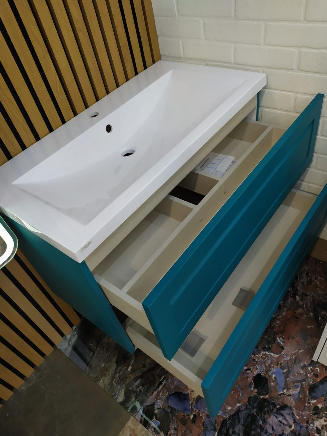Мебель для ванной Art&Max Platino 90 см бирюзовый матовый