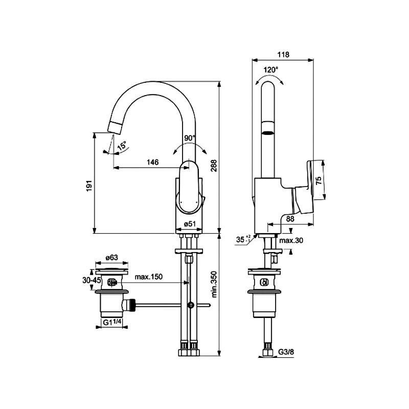 Смеситель для раковины Ideal Standard Vito B0410AA