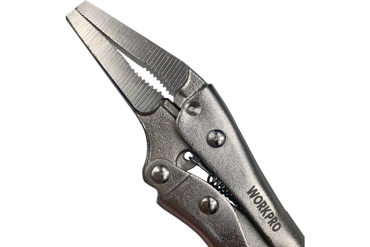 Клещи зажимные WORKPRO с длинными носами 115мм СR-V PRO WP231050