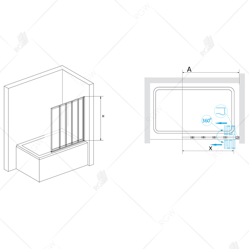 Шторка для ванны RGW Screens SC-22 120x150 см