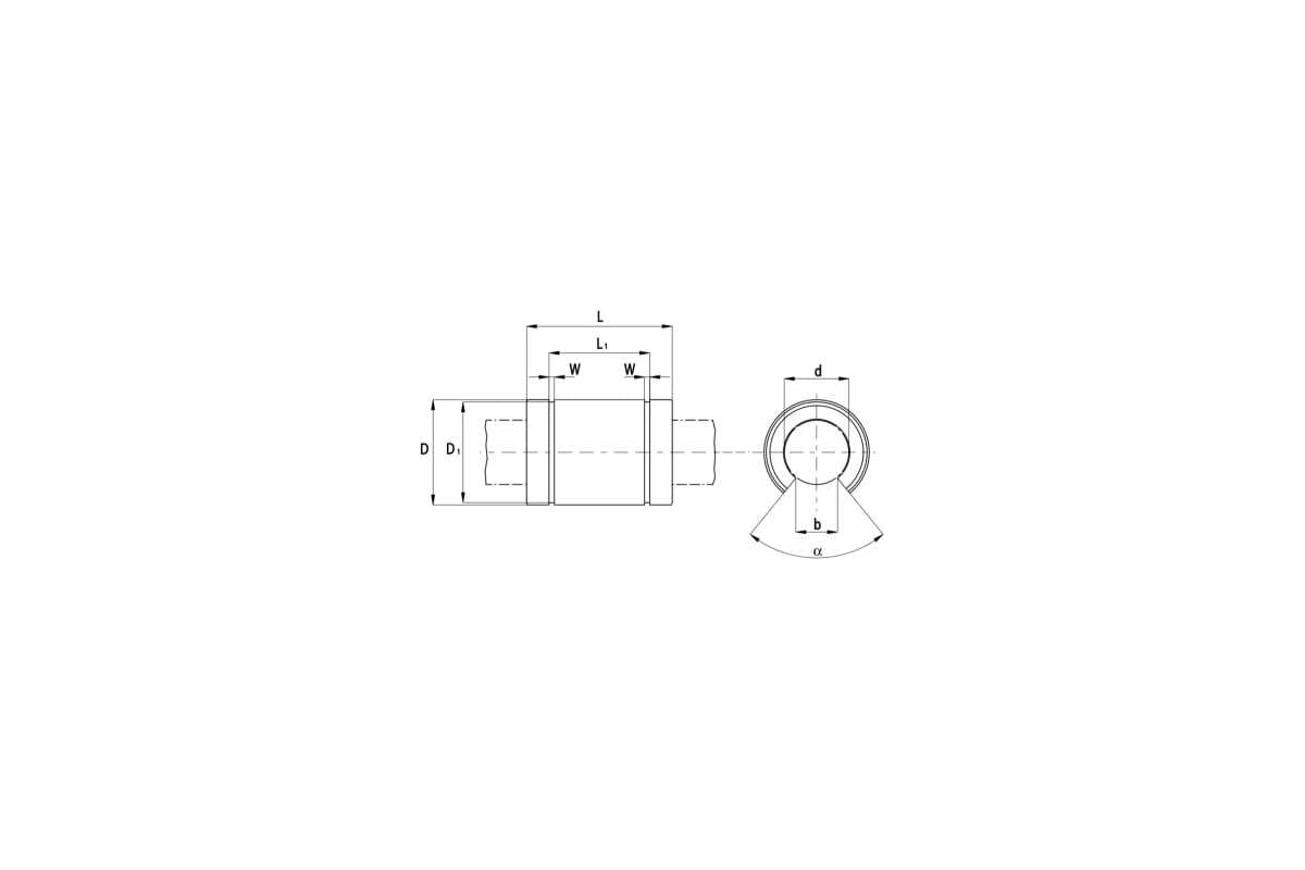 Линейный подшипник TECHNIX LME25-UU-OP / KBO2558PP LME25UUOPTECHNIX