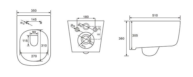Подвесной унитаз SET Aquatek Дива-019 4в1, кнопка хром матовый Подвесной унитаз SET Aquatek Дива-019 4в1, кнопка хром матовый