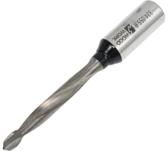 Сверло присадочное сквозное монолитное правое для ЛДСП 5.5х70 мм, ц/х 10x30 мм WOODWORK 324.055.R