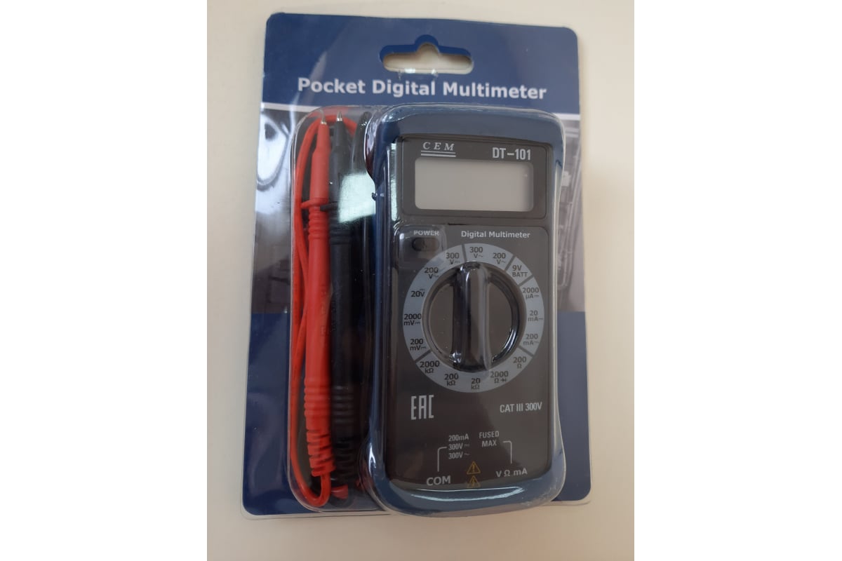 Карманный цифровой мультиметр CEM DT-101 481608