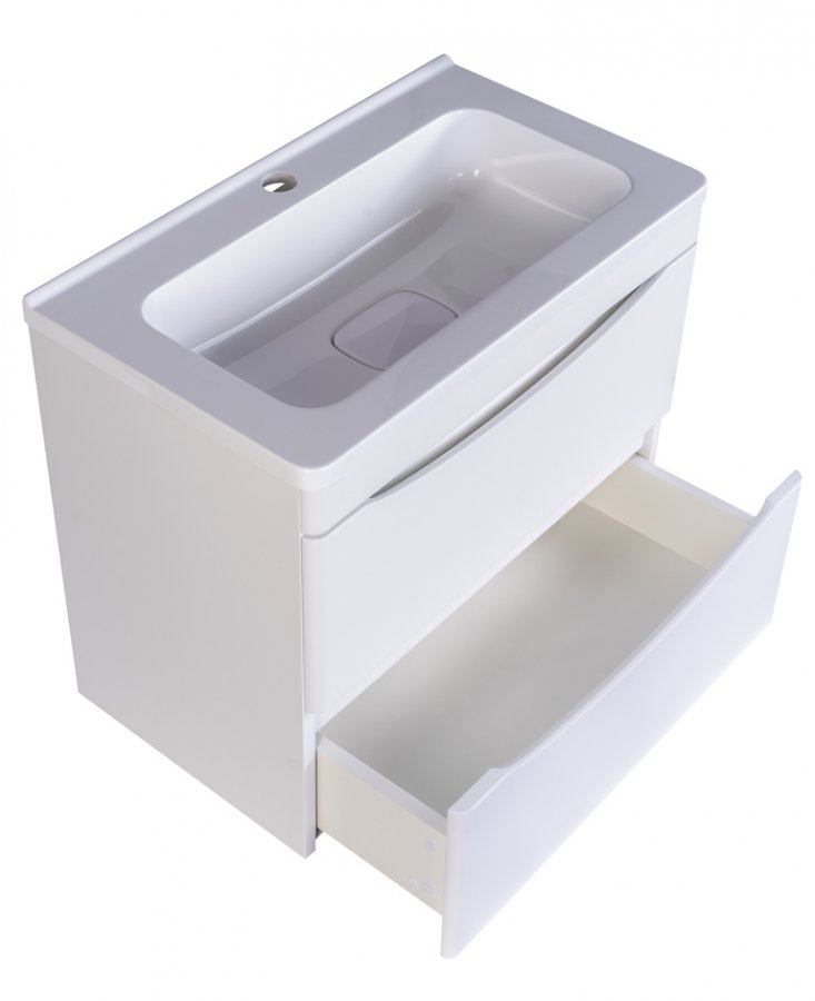 Тумба с раковиной Style Line Бергамо мини Люкс Plus 60 см подвесная