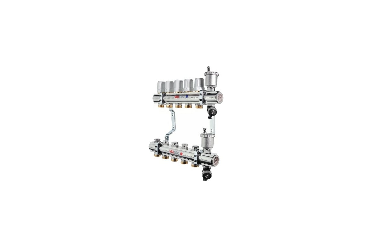 Коллекторная группа в сборе, 1х4 вых. Евроконус 3/4 Valtec VTc.594.EMNX.0604