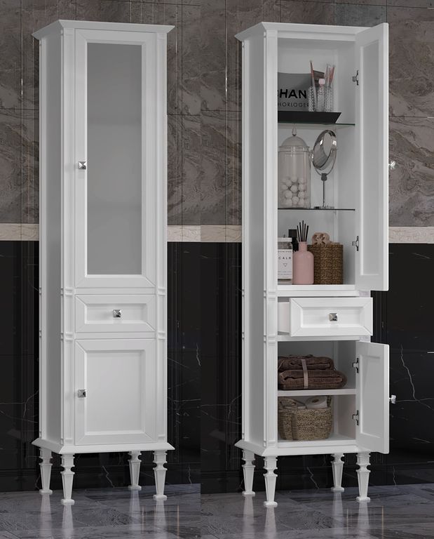 Мебель для ванной Opadiris Кантара 85 см белый матовый