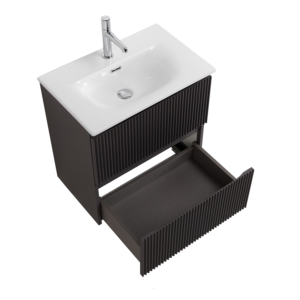 Тумба с раковиной BelBagno Uno-Mini 50 см Темно-серый матовый