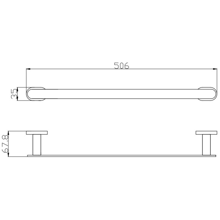 Полотенцедержатель Rav Slezak Yukon YUA0701/50CB 50.6 см хром,белый