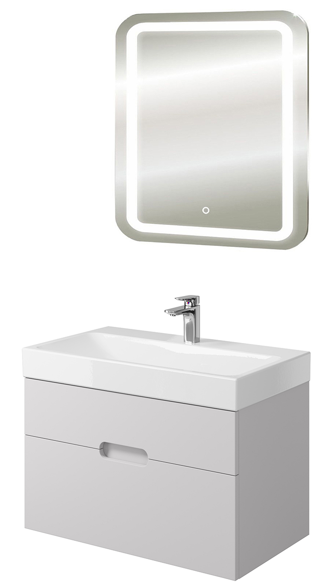 Мебель для ванной Creto Malibu 80 см White
