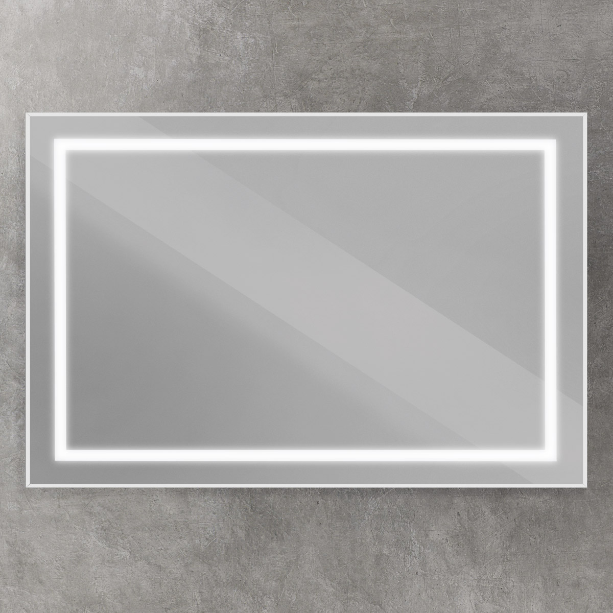 Зеркало BelBagno SPC-KRAFT-1200-800-SENS-AL 120x80 см сенсорный выключатель, сатин