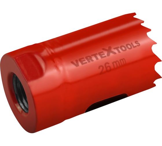 Коронка биметаллическая по металлу 26 мм Vertextools 2525-26