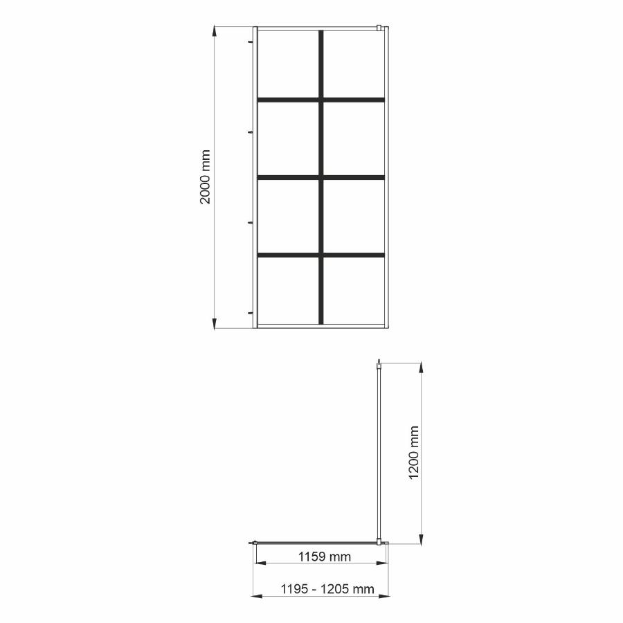 Душевая перегородка WasserKraft Glan 66W40 120x200