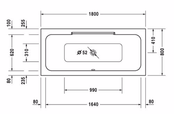 Акриловая ванна Duravit DuraStyle 180x80 см