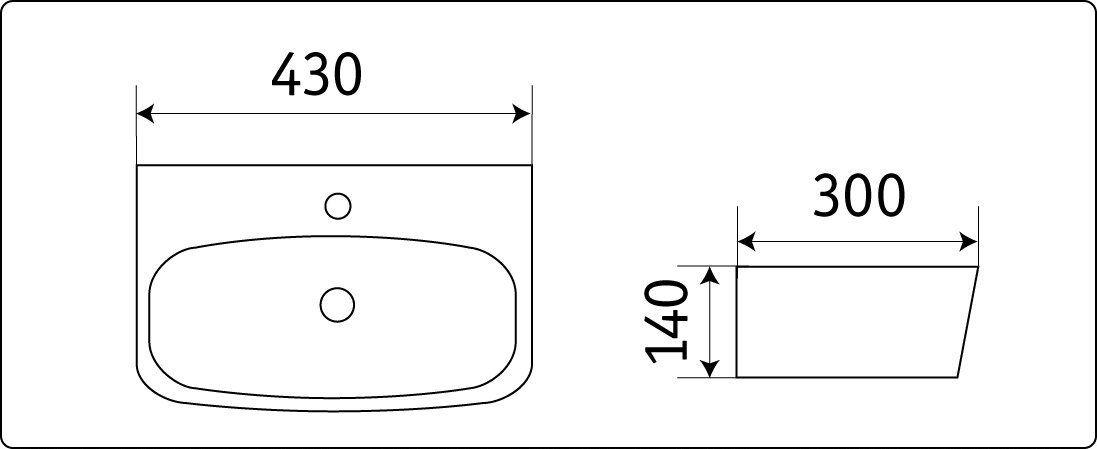 Раковина CeramaLux N78401 43 см