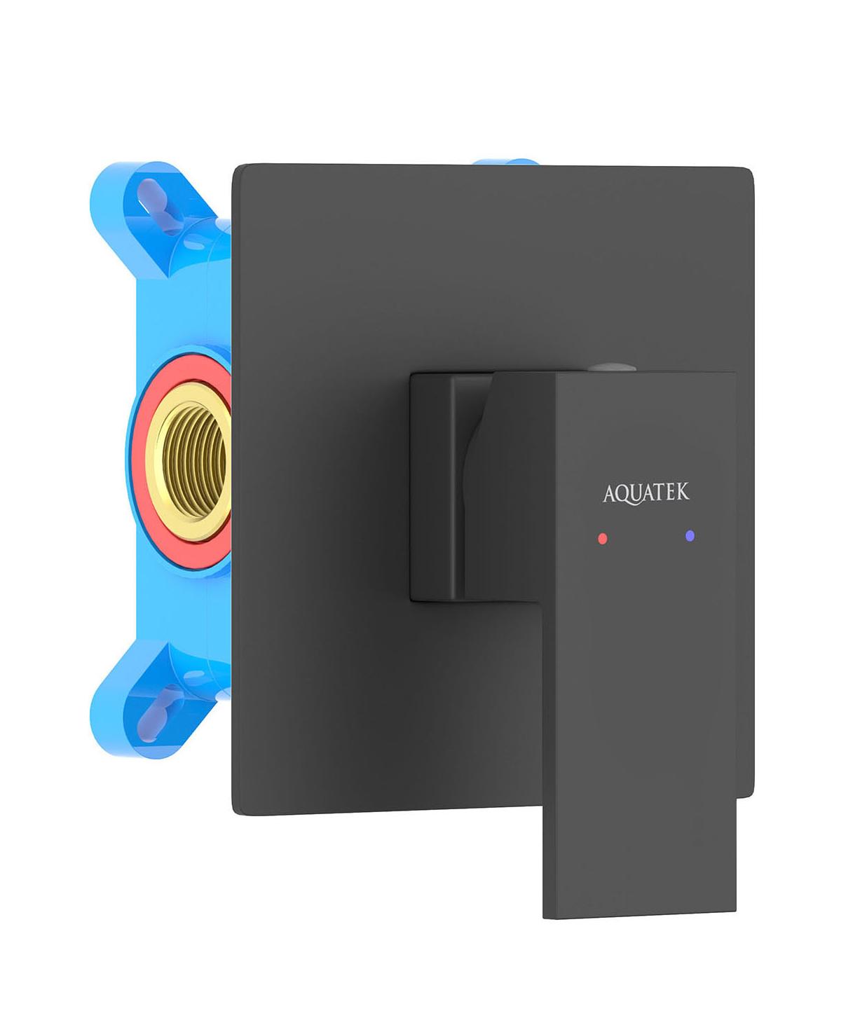 Смеситель для душа Aquatek Либра AQ1666MB черный матовый