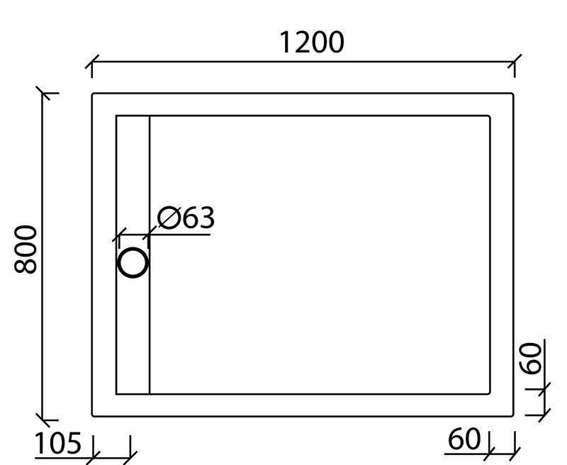 Поддон для душа Aquanet Stone Lite 120x80 прямоугольный (снято с производства)