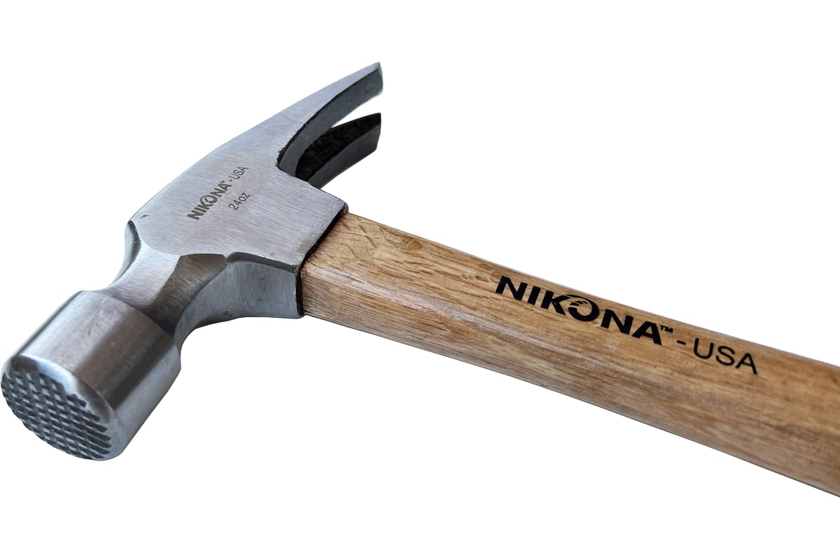 Молоток столярный с деревянной ручкой NIKONA 24oz 60-038