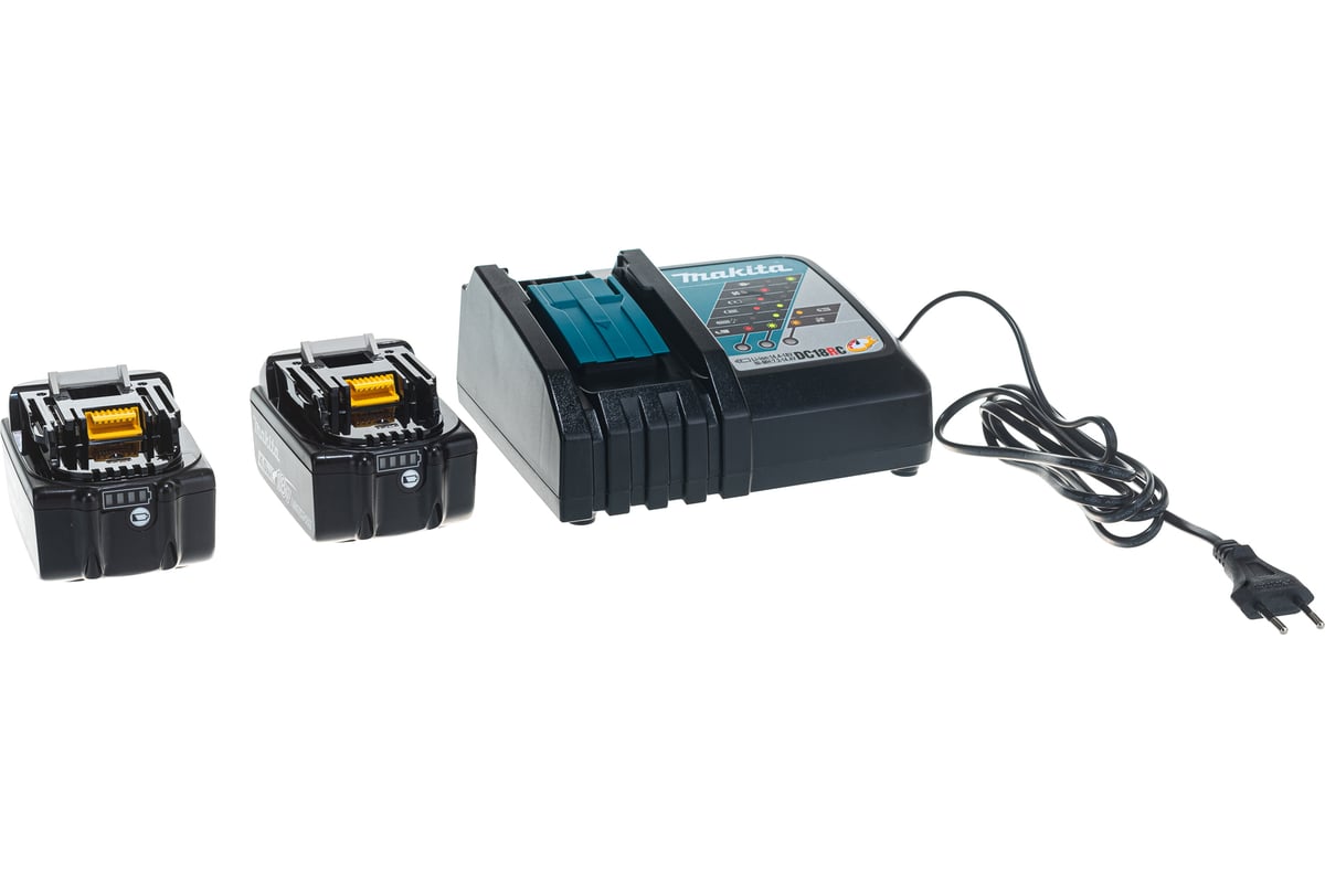 Набор аккумуляторов BL1840B 18В, 4.0 Ач + зарядное устройство DC18RC + кейс MakPac Makita 198310-8