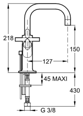 Смеситель для раковины Jacob Delafon Purist E14594-3-CP