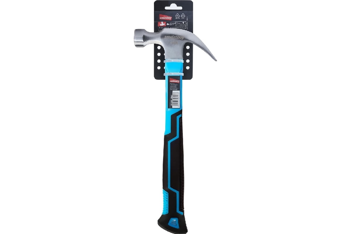 Столярный молоток с гвоздодером с плексигласовой рукояткой Smartbuy 450 г, tools SBT-GHN-500p2