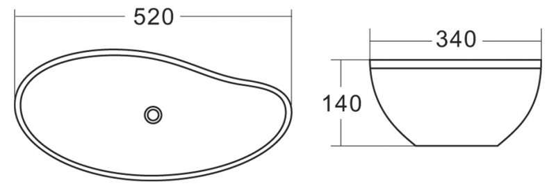 Раковина BelBagno BB1362 52 см