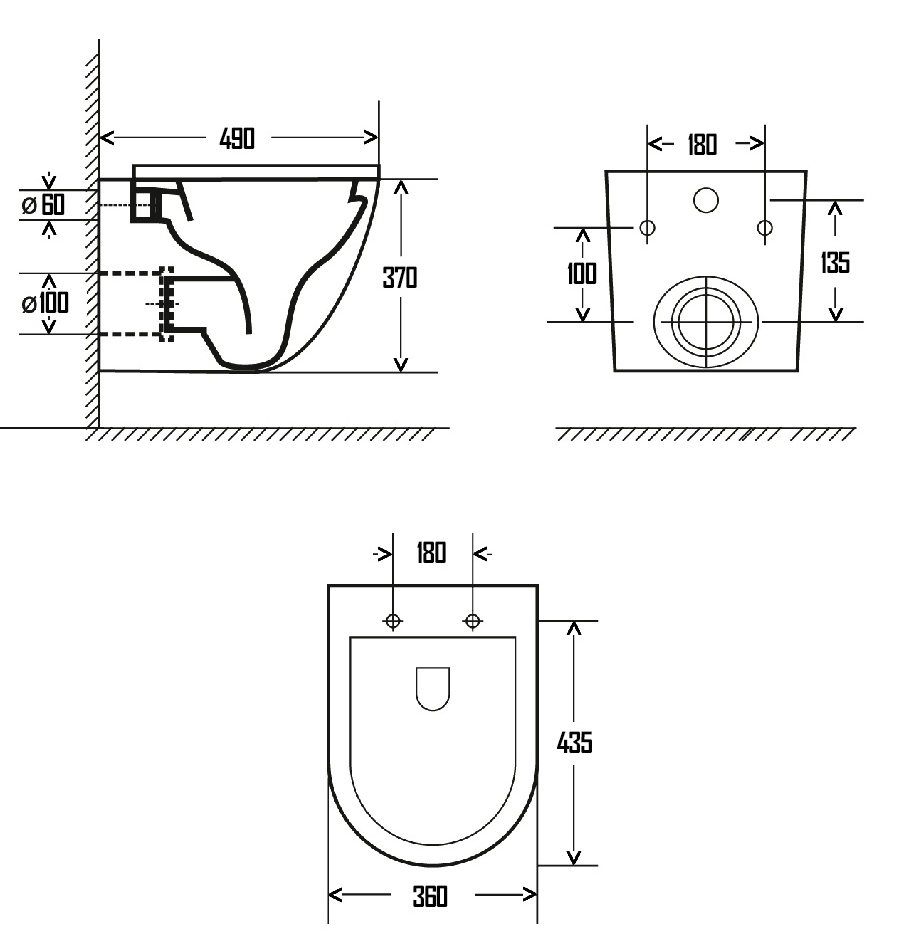 Подвесной унитаз AQUAme AQM2002 с сиденьем микролифт